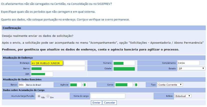 3.29-ATUALIZAÇÃO DE DADOS PESSOAIS PARA O SIGEPREV R: ATENÇÃO!