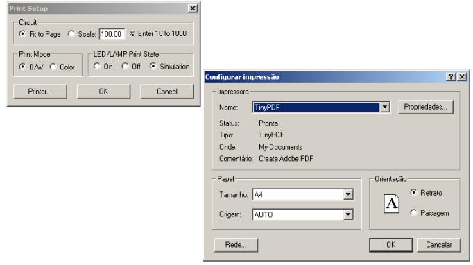 Para mudar para paisagem é necessário seguir o seguinte caminho: No menu FILE, selecione o item PRINT SETUP.