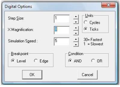Trace (Leitor de níveis lógicos) Uma maneira de visualizar o nível lógico presente em um condutor é acionando o ícone trace a esquerda do probe tool.