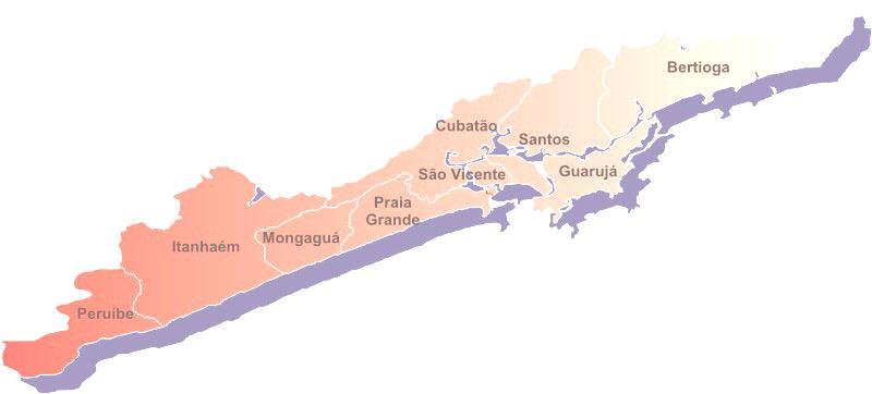 Região Metropolitana da Baixada Santista RMBS 9 Municípios População fixa: 1,8 milhão de habitantes 1 População nas férias: cerca de 2,8 milhões Produto Interno Bruto (PIB) 2 : R$ 39,9 bilhões