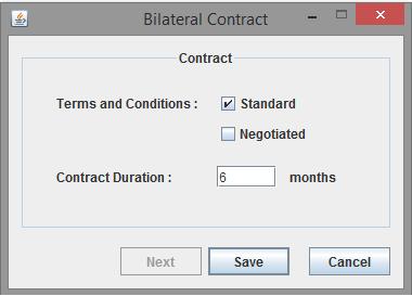 de decisão. 25: Interface do contrato bilateral.
