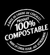 y/o biodegradables 100% Compostáveis e/ou biodegradáveis