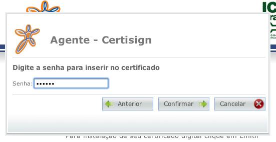 Figura 4 Preenchendo os Códigos de Emissão Figura 6 Finalizando o Processo de Emissão Terá início o processo da geração do seu Certificado Digital.