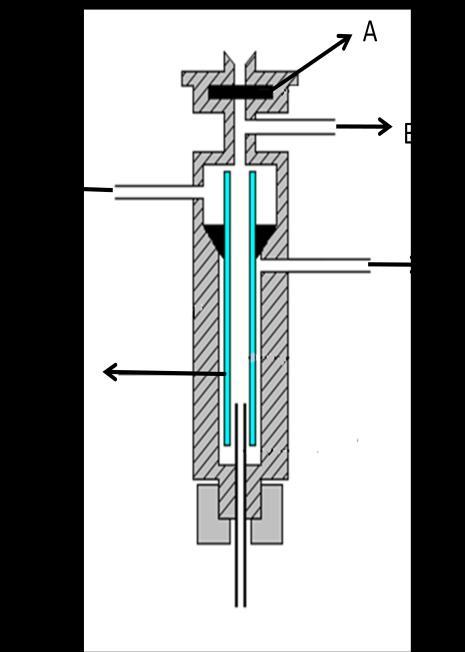 da Prova Prática QUESTÃO 4: A figura a seguir representa um injetor por vaporização aquecida com e sem divisão de fluxo (split/splitless), extremamente utilizado na técnica de cromatografia em fase