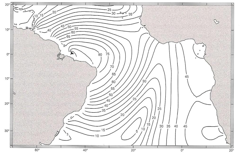 CAPÍTULO 1. INTRODUÇÃO 18 características gerais dessa constituinte na região oceânica oeste do Atlântico tropical. Pode-se observar (Figura 1.