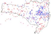 Superfícies Contínuas Distribuição de perfis e amostras de solo em Santa