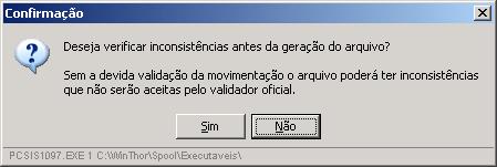 regras para verificar as inconsistências.