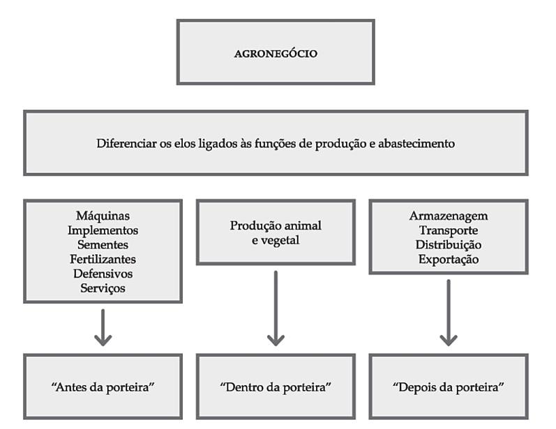 6 O agronegócio pode ser entendido como a soma das atividades de fornecimento de bens e serviços à agricultura, da produção agropecuária, do processento, da transformação e da distribuição de