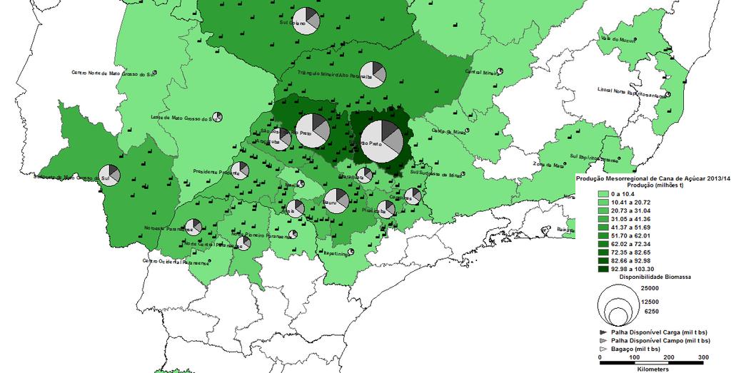 Resultados Mapas Temáticos: Disponibilidade Biomassa, safra