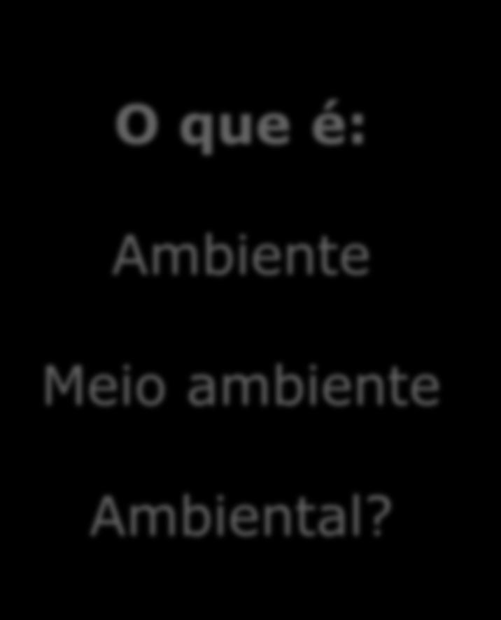 Ambiente Meio ambiente