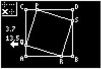 b) Determinar a área do mesmo quadrado: F5 Calculate ENTER, seleccione-se o valor correspondente à medida do lado do quadrado, pressione-se a tecla e seleccione-se novamente o mesmo valor.
