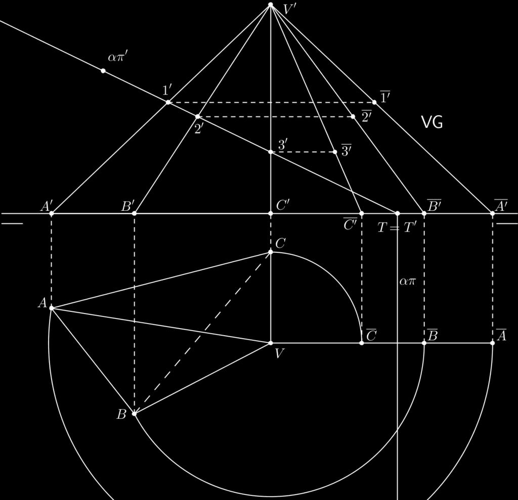 CAPÍTULO 2. OPERAÇÕES COM POLIEDROS 39 2.3.3 Transformada da Seção Exemplo 2.3.3 Obter a Transformada da Seção da Pirâmide Obliqua da figura 2.3.1.0.