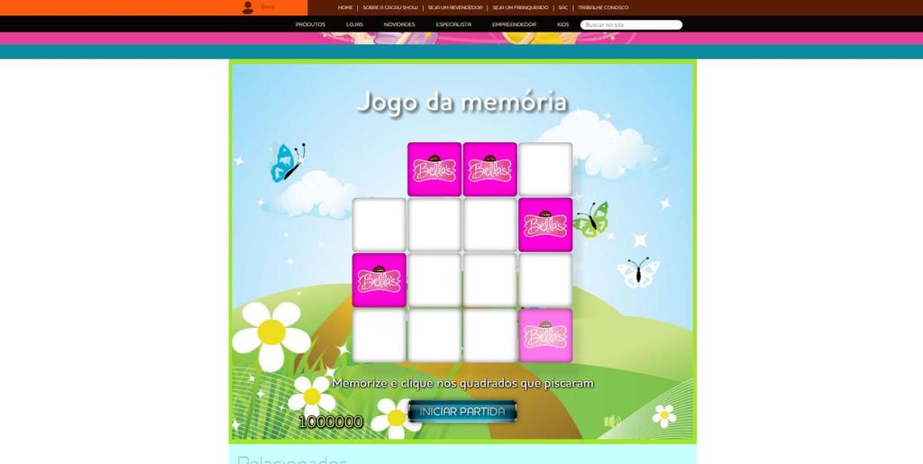 Imagem retirada do site da marca No jogo relativo à linha Chocobichos 12, a empresa desenvolveu uma série de vídeos e jogos interativos de caráter supostamente educativo em que uma árvore milenar da