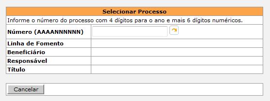 Em relação ao Processo Vinculado, vale lembrar que, de acordo com a regra desta linha de fomento, o processo vinculado é obrigatório e deve pertencer a uma bolsa no país vigente de mesma modalidade.