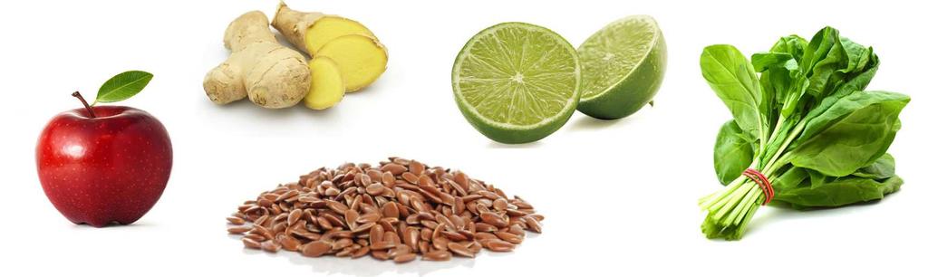 Suco detox de espinafre com maçã e linhaça Ingredientes: 200 ml de água 2 folhas de espinafre 1 maçã com casca sem semente 1 limão 1 colher