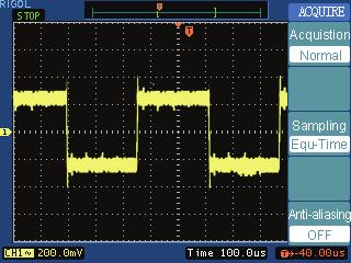 RIGOL ICEL manaus Exemplo 4: Redução do Ruído Randômico em um Sinal Se o sinal aplicado ao osciloscópio for ruidoso (Figura 3-2), você pode configurar o osciloscópio para reduzir o ruído na forma de