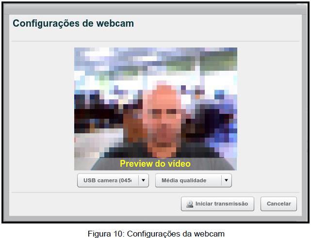 Em seguida, você verá uma prévia da imagem da sua webcam onde você pode escolher