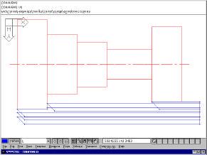 5. EXEMPLOS DE APLICAÇÃO Os resultados da implementação podem ser vistos através da tela do AutoCAD R12, no qual foi implementada a solução gráfica das trajetórias da ferramenta (figuras 11 a 15).