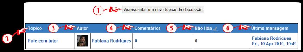 O Fórum de Discussão é uma ferramenta de interação em tempo real. Isso quer dizer que o cursista pode participar dele a qualquer momento.