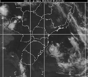 No sul de Santa Catarina foram observados os maiores valores de rajadas de vento entre os dias 08 e 10/03.