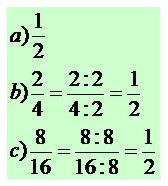 Para identificarmos se duas ou mais frações são equivalentes, basta aplicarmos os princípios de simplificação conhecidos, isto é, dividir o numerador e o