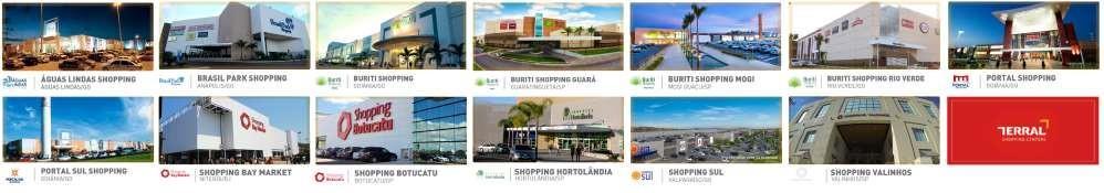 A Terral Shopping Centers Mais de 280.000,00 m² de ABL e mais de 1.500 lojas.