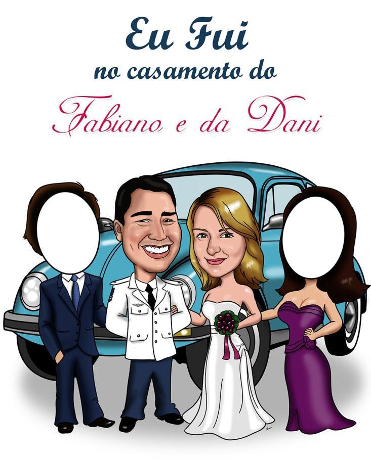 Isso poderia deixar seu convite ainda mais inesquecível, não é mesmo? Outra boa ideia ainda para casamento é usar caricaturas em um Banner chamado Eu Fui.