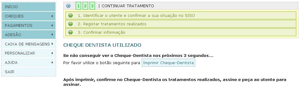 necessários para finalizar o cheque, aparecerá um ecrã para a impressão do cheque.