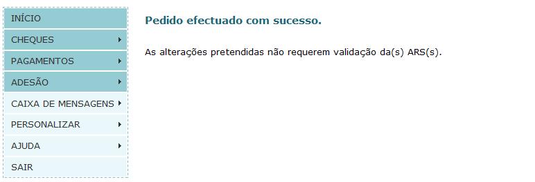 Figura 109: Documento a enviar à ARS. Este pedido de alteração de dados encontra-se neste momento a aguardar aprovação por parte da ARS.