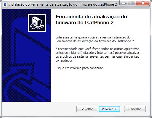 A ferramenta oferece suporte ao Windows XP, Windows Vista, Windows 7 e Windows 8. Observe que é necessário instalar os drivers de USB antes de instalar a ferramenta de atualização do firmware.