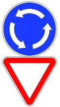 O sinal B7 de aproximação de rotunda é um sinal de cedência de passagem, no entanto não é assim considerado em termos internacionais.