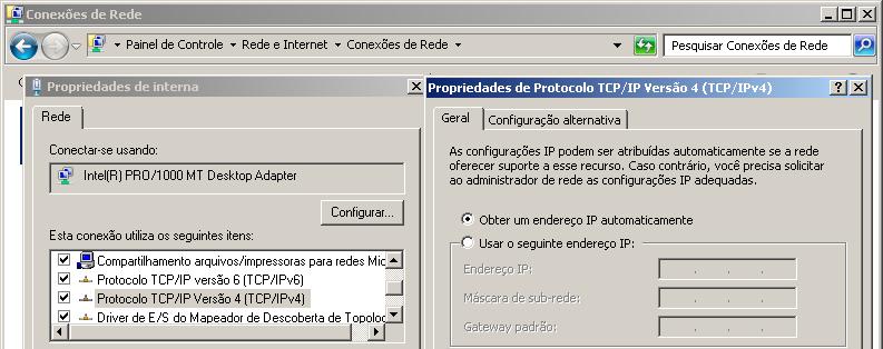 IP dinâmico O IP de uma conexão de rede não é fixo, pode ser alterado por software.