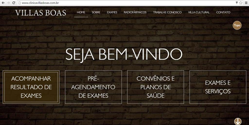 Manual de acesso aos exames pela internet I - Acesso com o Protocolo 1. Acesso o nosso site utilizando o endereço http://www.clinicavillasboas.com.br. 2.