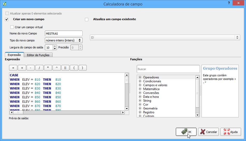 www.processamentodigital.com.br 4.Criação das Cotas Mestras No QGIS, acesse o modo de edição e abra a Calculadora de Campo.