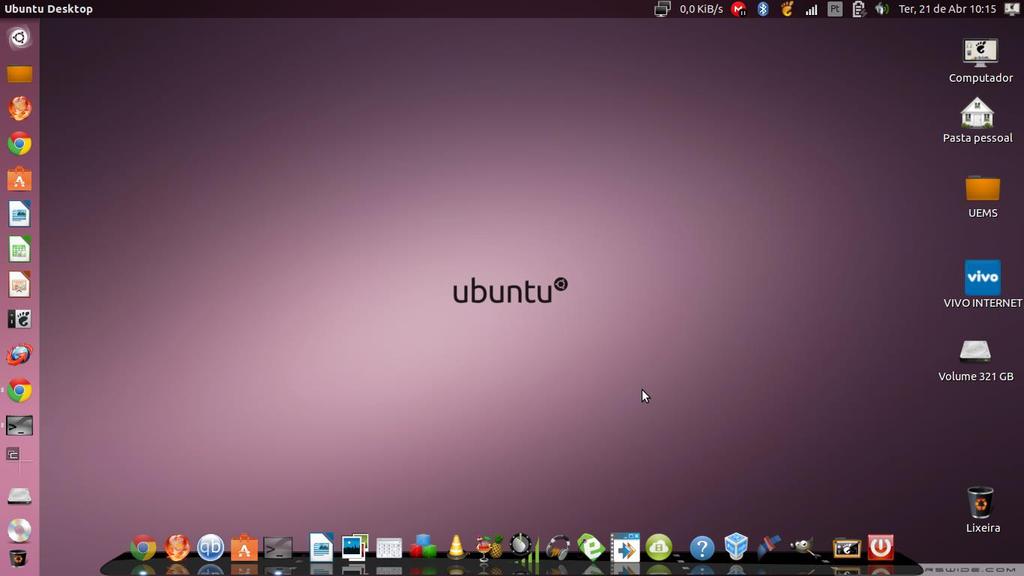 Existem outros softwares pré-instalados no Ubuntu que são básicos, entre os quais estão os pacotes de aplicativos Libre Office e também o navegador de internet Firefox.