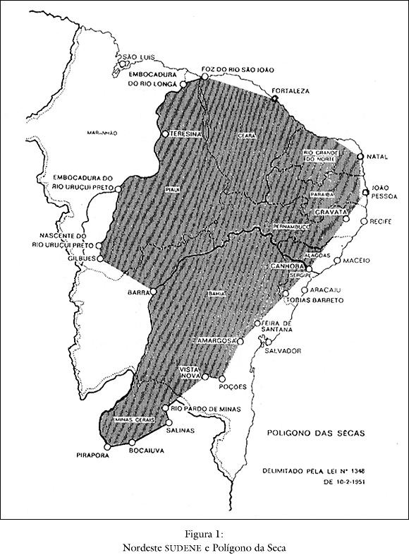 Polígono das secas Região reconhecida pelo governo federal, desde 1936, como sujeita a