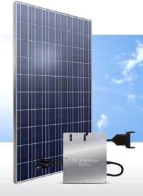 POSSIBILIDADES DE MONTAGEM KITS AUTOCONSUMO COM MICROINVERSOR Inclui painel fotovoltaico policristalino de 1,7 m², microinversor, estrutura em alumínio, cabo AC com cerca de 1,5 m e conexões.