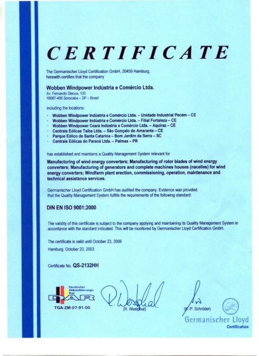 Certificado ISO ISO 14001