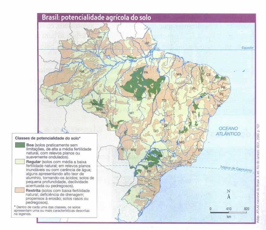 de solo: observar simbologias diferenciadas para um mesmo significado, ausência de texto explicativo sobre cada horizonte e ausência de escala. Fonte: MOREIRA e SENE.