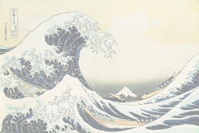 The Great Wave off Kanagawa, pintado por Katsushika Hokusa em