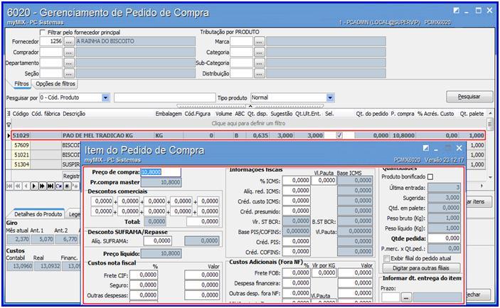 4 Dê duplo clique no(s) item(ns) desejado e configure a(s) informação(es)