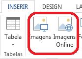 Inserindo imagens ou imagens online. 33.