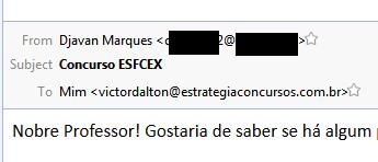 (CESPE / Polícia Federal Agente 2014) Se um usuário do Mozilla Thunderbird receber email de pessoa cujo nome esteja contido na lista de endereços desse usuário, o endereço de email do remetente não