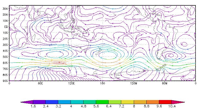 primeiro modo da Função Ortogonal Empírica (EOF) aplicad o à média mensal das anomalias da altura de 700 hpa ao sul da latitude 20 o S. O modo principal da EOF captura o máximo da variância explicada.