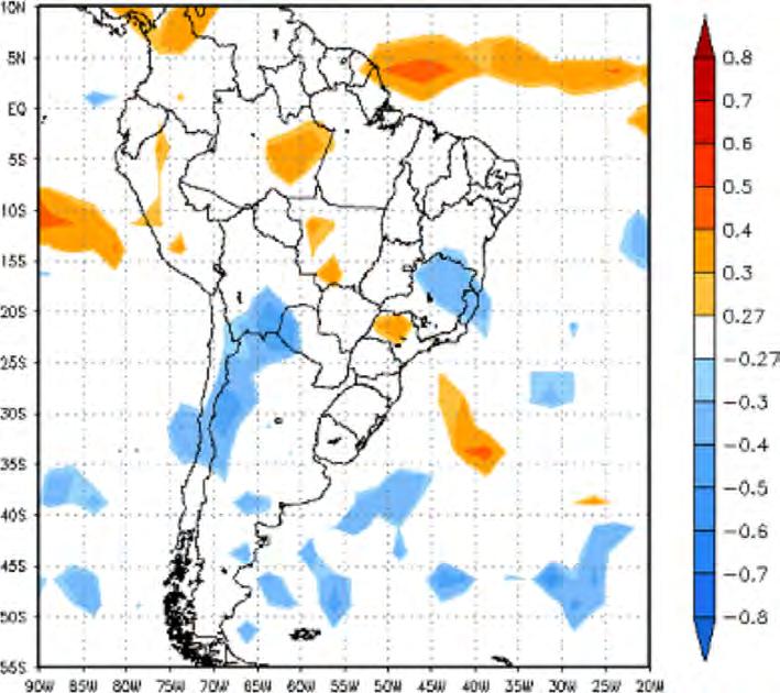 5.2 Relação entre os extremos de precipitação sobre parte da Região Sudeste do Brasil durante o verão e sua relação com a AAO Baseado nos resultados de Vasconcellos (2008) houve o interesse de