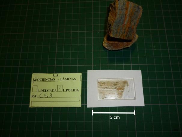 Amostra CS3 (Figuras 44, 45 e 46) A composição mineralógica desta lâmina caracteriza-se pela presença de minerais do grupo do epídoto (clinozoisite mas também epídoto