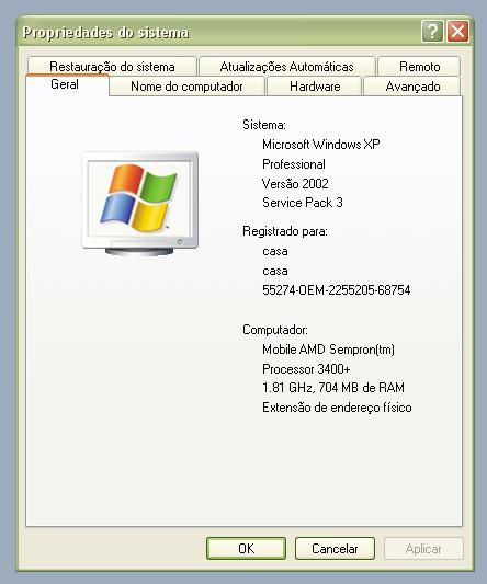 1. Sistema operacional e equipamento Sistema Operacional: Windows 2000/XP/2003/Vista (as versões 95, 98 e ME do Windows não suportam o PostgreSQL).