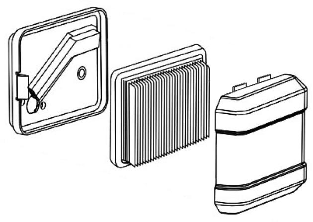 MANUTENÇÃO DO FILTRO DE AR Para o motor de popa Para manutenção ou assistência do produto siga as instruções a baixo:. Retire as capas do filtro (A/C).