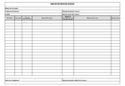 10.4 Guia de solicitação de recurso de glosa 2. Agulhas de raqui e peridural Serão remuneradas apenas agulhas descartáveis.