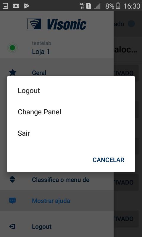 Logout Essa opção é